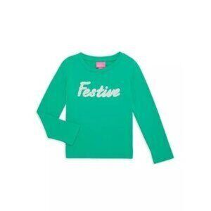 Lilly Pulitzer Girls Green "Festive" Tee, Size XL (12/14)
